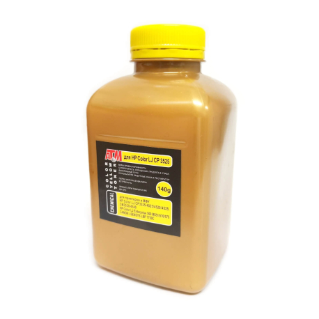 Тонер для HP Color тип TMC040, жёлтый, 140 гр., Chemical, Gold Atm