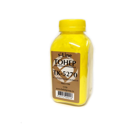 Тонер TK-5270Y для Kyocera Ecosys P6230, M6230, M6630, Yellow, 110 гр., Булат
