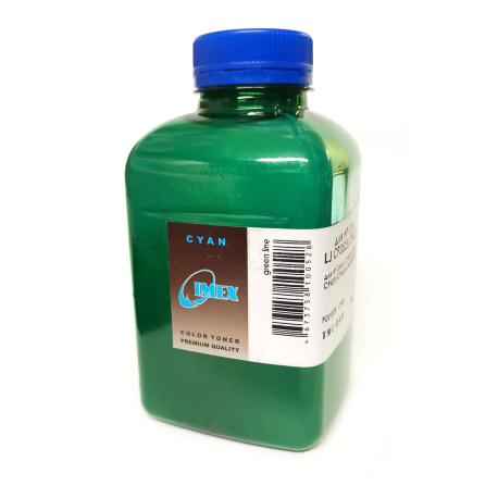 Тонер для HP Color тип TMC040, синий, 140 гр., Polyester, IMEX, Green Line
