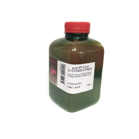 Тонер для HP Color тип TMC040, красный, 140 гр., Polyester, IMEX, Green Line